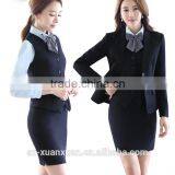 Custom Fashion Women Unifiorm Suit 3 Pieces for Hotel/ Office/ Long Sleeve Uniform thumbnail-5