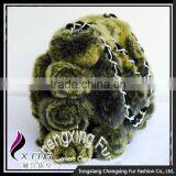 CX-H-13D In-Stock Women High Quality Chain Bag Genuine Rex Rabbit Fur Hand Bag thumbnail-3