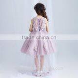 Best Quality Purple Handmade Decoration Girl Party Wear Western Dress thumbnail-6