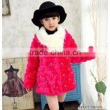Wholesale New Girls Winter Fur Collar Faux Fur Coat Thickened Child Children Coat thumbnail-2