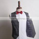 2017 Fashion Latest Design China Factory Boy Formal Customised Plaid Waistcoat thumbnail-4