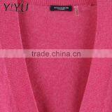 High Quality Plain Knit Deep V Neck 100% Cashmere Women Sweater thumbnail-4