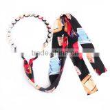Beautiful Girl's Black Multicolor Fabric Imitation Pearl Acrylic Headband thumbnail-1