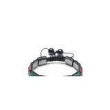 Shamballa Bracelet, Crystal Pave Alloy Square Beads thumbnail-1