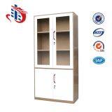 Modern Office 4 Glass Swing Door Metal File Cabinets thumbnail-2
