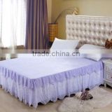 Luxury star hotel bed skirt with embroidery