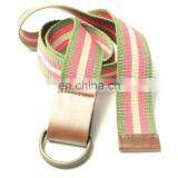 2015 Fashionable Double Circle Buckle D Ring Canvas Belt thumbnail-2