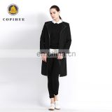 Chinese Credible Supplier Long Black Winter Coat Woman