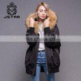 2017 Fashionable Winter Jacket Big Size Women Fur Parka With Raccoon Fur Collar Big Size thumbnail-3