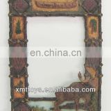resin indian buffalo photo frame in old style