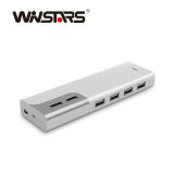 480Mbps USB 2.0 10 Port HUB with Power Adapter and Card Reader