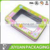 Cheap Tin Packaging Box With Pvc Window on Top for Chocolate or Tea or Cake Storage