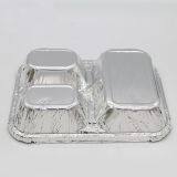 Disposable 3 Compartment Takeaway Aluminum Foil Food Storage Container thumbnail-3