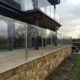 Outdoor Stair Rails Stainless Steel Banisters With Extra Clear Glass Panel thumbnail-2