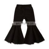 RTS Posh Gril Baby Cheetah Distress Flare Kids Flare Jeans Leg Pants thumbnail-5