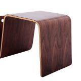 Office Mag Side Table Modern Walnut Accent Table as TV and Laptop Stand thumbnail-2
