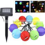 Christmas Solar Power 10 Led Paper Lantern thumbnail-2