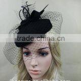 Wholesale Fascinator Pillbox Felt Wool Hat With Veil thumbnail-2