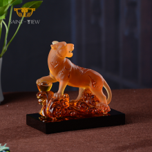 SAINT-VIEW Crystal Liuli Office Gift Livingroom Animal Custom Decoration Tiger Statuary thumbnail-3