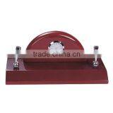 Handmade Pen Holder Fancy Double Pen Stand Wooden Pen Holder With Clock thumbnail-1