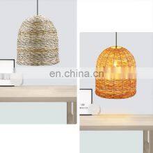 New Style Hand Woven Lamp Covers Natural Decorative Pendant Lamp Rattan Lampshade thumbnail-5