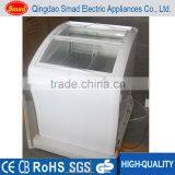 138L Curved Glass Door Ice Cream Chest Deep Freezer Manufacturer