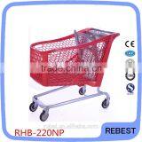 Well Grocery Design Plastic Shopping Cart for Sale