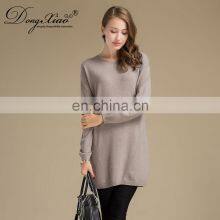 Hot Sale 100% Cashmere Pullover Sweater Women Vintage Style O-Neck Knit Top Pockets Long Length Winter OEM Service Available thumbnail-5
