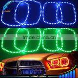 RGB Multi-Color LED Angel Eyes Halo Rings Kit For 2011-2014 Dodge Charger With Remote thumbnail-6