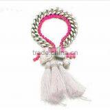 Long Tessal Bracelet For Women Artilady Tassel Bracelets Wrap Turquoise Bangles Bracelets Women Tassel Jewelry Indian Upper Arm thumbnail-1