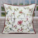 2016 100% Cotton Quilted And Embroidery Sofa Cushion