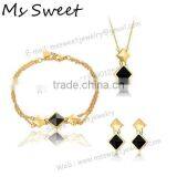 dubai 18k gold plated jewelry set for party