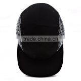 High Quality Manufacturer Custom Black Blank 5 Panel Hats thumbnail-2