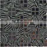 Wall paper Glass mosaic, Stainless Steel mosaic, 23x23x8mm,48x48x8mm