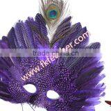 Natural Craft Purple Spot Feather Mask Halloween Decorations thumbnail-2