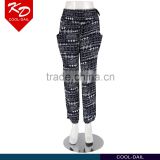 Wholesale Thai pants two patch pockets baggy pants side drawstring palazzo harem pants