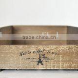 Shabby Chic Wood Trapezoid File Tidy Rack