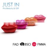 Fashion Colored Lip Shape Magic Detangling Brush, Mini Folding Hair Brush With Mirror ,Mini Hair Brush                        
                                                Quality Choice