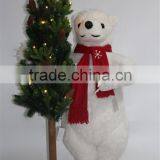 XM-A6004 36 Inch Lighted White Bear With Tree for Christmas Decoration