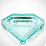 China 2015 New Arrival Personalized Crystal Glass Ashtray Cigar superman triangle shaped blue crystal solid color