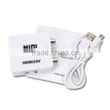 Mini 720p 1080p HD HDMI to RCA Composite Audio AV CVBS Adapter NTSC Video Converter thumbnail-6