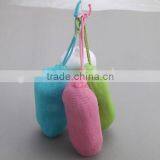 Custom Flower Shaped Multicolor Cute Exfoliating PE Baby Body Pouf Mesh Shower Puff , Mesh Sponge Bath Puff thumbnail-3