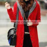 the Long Thick Velvet Warm Loose Korean Style Cardigan thumbnail-1