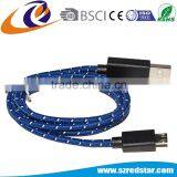3.3FT/1M Nylon Micro USB Data Sync Cable Charging Cord for Samsung I9300 Galaxy S4 S3
