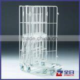 Warehouse Storage Metal Foldable Hand Trolley With Wheels