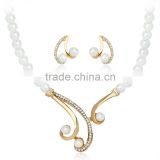Wholesale Latest Design Fashion Necklaces Women Luxury Statement Diamond Jewelry Set SKJT0579