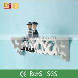 White Wood Exquisite Design Wall Floating Shelf Display Shelf Unit Home thumbnail-2