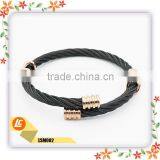 Black&Sliver Colour Fashion Bangle Jewelry Stainless Steel Fashion Bracelets Cute Couple Cheap Jewelry thumbnail-3