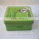 Square Green Colour Birds Printing Soap Tin Can Packaging