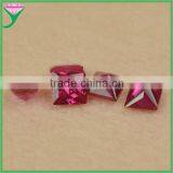 5# Color Faceted Square Princess Cut Synthetic Corundum Ruby Rough thumbnail-2